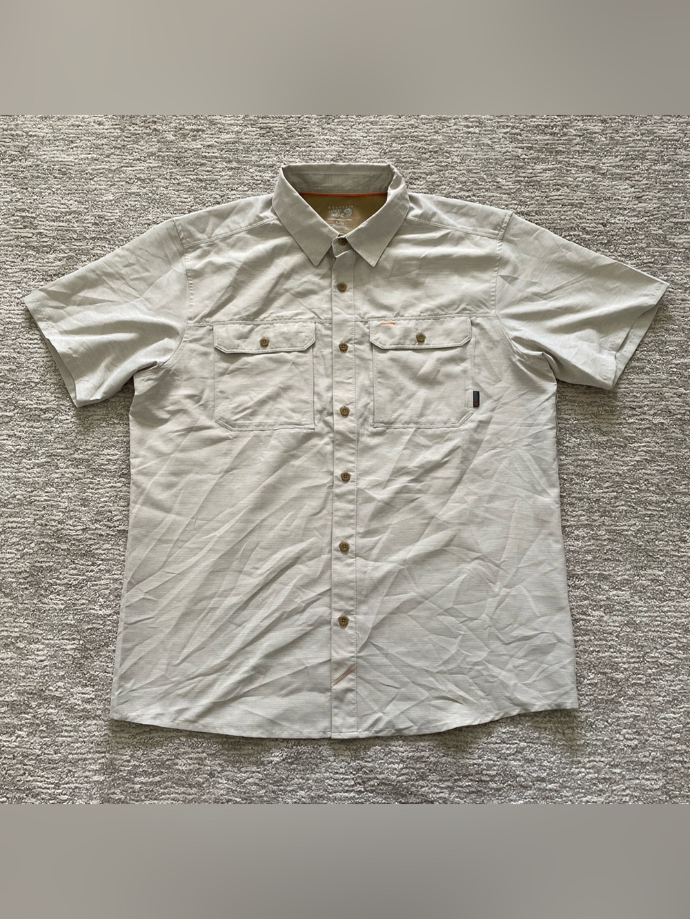 Mountain Hardware Mens Canyon Vented Breathable Short Sleeve Shirt Large Fishing